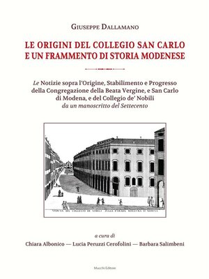 cover image of Le origini del collegio San Carlo e un frammento di storia modenese
